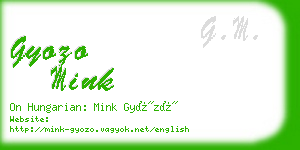 gyozo mink business card